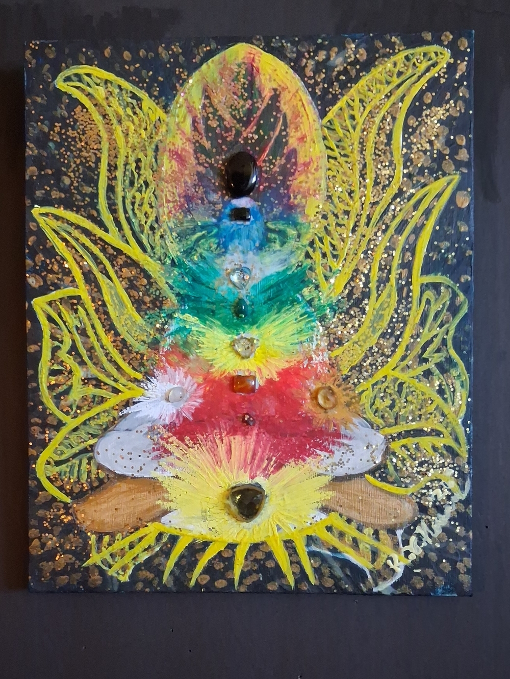Hand-Painted Multicolor Chakra Wall Art by Creative Souls Vibe